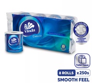 Vinda Deluxe Smooth Feel Soft Toilet Paper Roll 3ply (1pack 8 rolls) 250 sheet/roll /bathroom/soft/t