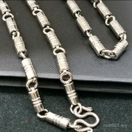 6mm Thickness Stainless Steel With 12mm Short Tubes Link Chain Amulet Necklace L73cm.