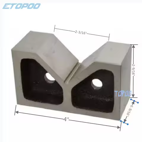 1pc 4" Cast Iron V-Blocks Ground B type V iron 90 Degree 4inch V-frame gauge