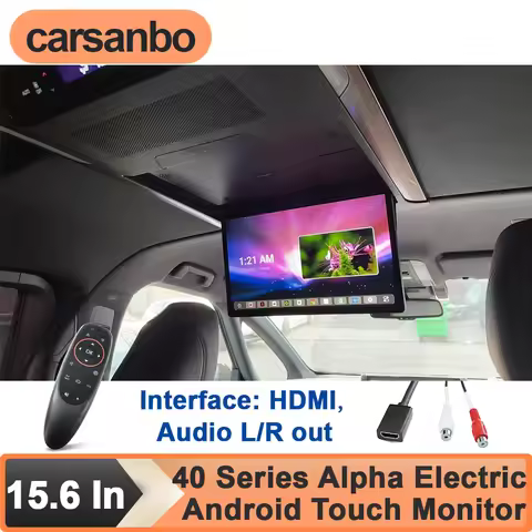 Carsanbo 15.6 In Alpha Electric Android Car Roof Monitor with HDMI FM USB 1080P Ceiling Screen for T