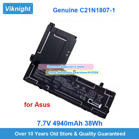 Genuine C21N1807-1 Battery 7.7V 4940mAh 38Wh for Asus Chromebook CX1 CX1400CNA CX1500CNA CX1100CNA 0