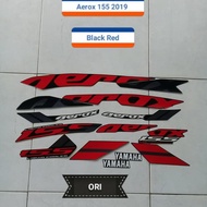Striping Sticker Motor Yamaha Aerox 2019 Black Merah original