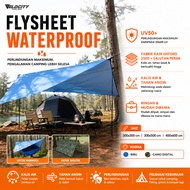 VELOCITY Flysheet Camping Waterproof 3x3 3x5 4x6 Large Flysheet Murah Tarp Big Fly Trap 户外遮阳篷帐篷 天幕
