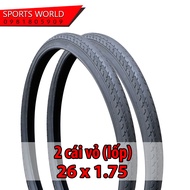 2 cái Vỏ xe đạp lốp xe đạp 26x1.75 SA-235 DELI-TIRE- hàng INDONESIA