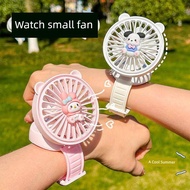 stand fan portable fan Portable Watch Fan, Rechargeable Mini Fan, Cartoon Wrist USB Fan, Cute Kids’ 