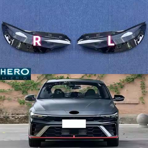 For Hyundai Elantra 2023 2024 2025 Car Headlamp Cover Transparent Lampshade Front Headlight Lens She