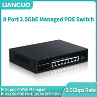 2.5gb Web Managed Poe Switch 8 Port 2.5gbase-t With 10g Sfp+,100w Ieee802.3af/at Poe Switch For Surv