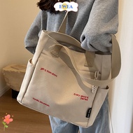 EWEA Canvas Shoulder Bag, Canvas Square Shape Student Book Bag,  Large Capacity Student Bag