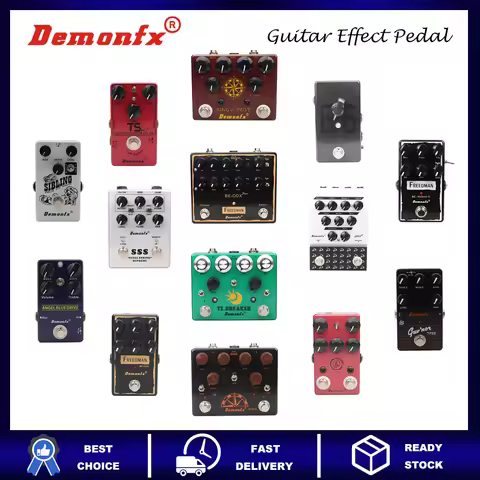 Demonfx Overdrive Boost Preamp Reverb Delay Workstation AMP Overdrive Distortion Wah Effect Pedal Gu