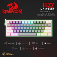 REDRAGON Redagon K617RGB Mechanical Gaming Keyboard 60% GREY WHITE FIZZ
