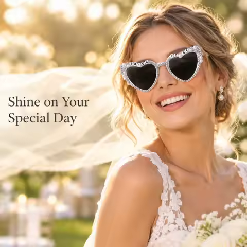 Bride To Be Heart Shaped Party Glasses Pearl Rhinestone Decor Photo Prop for Bachelorette Wedding Br