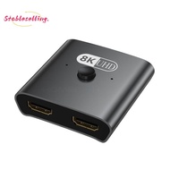 STABLESELLING HDMI Splitter, High-definition Bidirectional HDMI Switch, Professional Two-In One-Out 