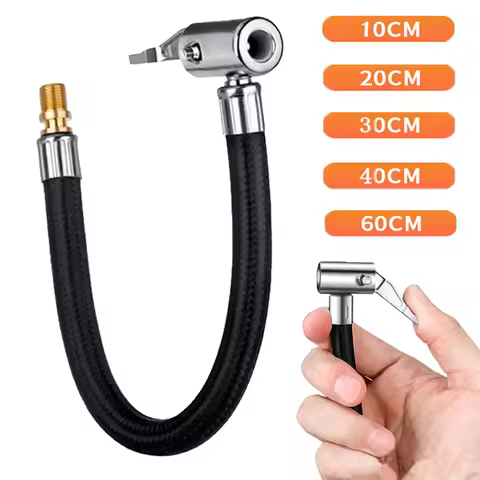 10/20/40/60cm Car Tire Air Inflate Extension Hose Motorcycle Tyre Inflation Tube Adapter Connector T