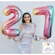 Jumbo Rainbow Number Balloon 1 METER