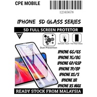 【CPE】5D Full Tempered Glass Screen Protector For IPhone 6 6G 6S 6Plus 6SPlus 7 7G 7Plus 8 8G 8Plus X