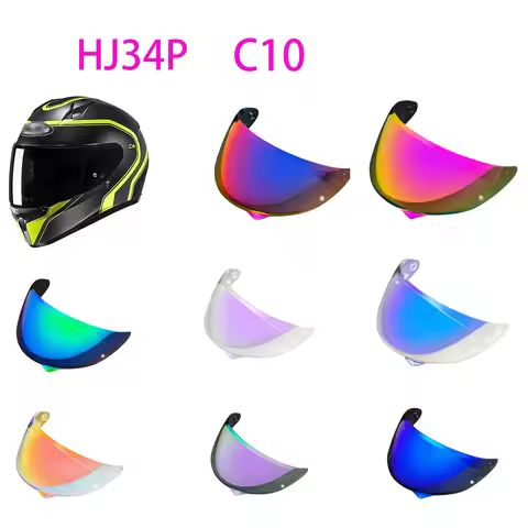 HJ34P Motorcycle Helmet Visor Lens for HJC C10 Replace Anti-UV Anti-Scratch Dustproof WindShield Mot