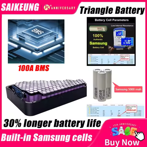 Original Ebike Battery 52V 48V 72v 45ah Triangle Lithium Battery Pack 20 25 30ah 35 40ah 50 60ah For