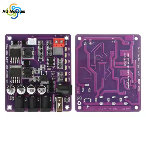 Mini Router UPS Board 40W Battery Charging Board 5V 9V 12V Output Uninterruptible Power Supply Board