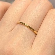 SINKWANG  916 #5.5 素圈婚戒简约女戒指环情侣对戒 Gold Ring Gold 916 Plain Ring Wedding Ring Simple Female Ring Ring Couple Ring