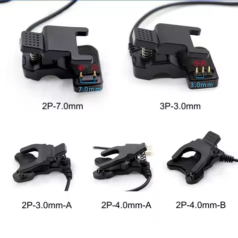 Universal Clip Charger Cable 2pin 3pin 3mm 4mm 7mm For Smart Watch Smart Band Huaqiangbei T500 HW16 