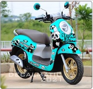 Decal Scoopy Full Body Stiker Full Body Scoopy FI Sporty - Stylish - Prestige - Panda