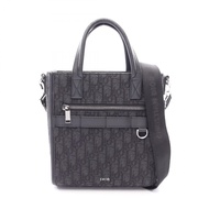 【二手】Dior Safari 南北斜挎兩用手提包 1ESPO311YKY 黑色帆布皮革斜挎 Safari 南北托特包