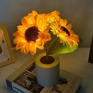 Sunflower LED Nightlight Besides Bedroom Lamp Table Lamp USB Rechargeable Light Kids Gift Home Party