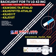 LG 43 INC LED TV BACKLIGHT 43LH510 43LH511 43LH570 43LW300 43LH510T 43LH511T-TE.ATIALJD 43LW300C-TA.