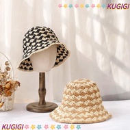 KUGIGI Straw Hat, Breathable UV Protection Bucket Hat,  Folding Crochet Hat Women