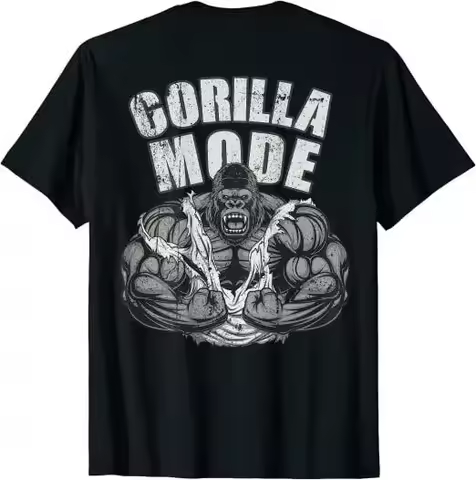 NEW LIMITED Gorilla Mode Gym Fitness Design On Back Great Gift T-Shirt S-3XL mens designer clothes S