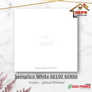 Sun Power Semplice White 60100 60x60 Kw1 Keramik Lantai Kilap Polos