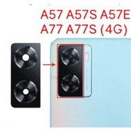 For OPPO A57 A57S A57E A77 A77S 4G Back Camera Glass Lens Cover with Frame Holder Replacement Part