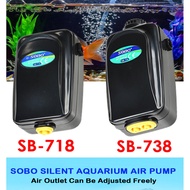 SOBO Silent Aquarium Air Pump Oxygen Pond Aerator Water Fish Tank SB-718 SB-738 3W/3.5W