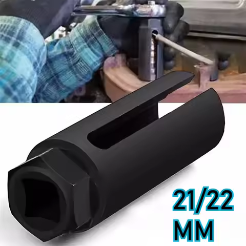 22mm/21mm Car Oxygen Sensor Socket European Style Induction Drive Socket Wrench Car Tools Black Car 