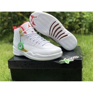 AJ12 "FIBA" White/University Red-Metallic Gold-***