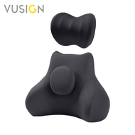 Vusign เบาะรองหลัง หมอนรองคอ เบาะซัพพอร์ตคอและหลัง ช่วยบรรเทาอาการปวด นุ่มสบาย ถอดซักได้ headrest
