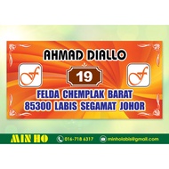 Felda Home Signage Papan Tanda Alamat Rumah (Custom Design) UV Printing
