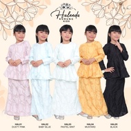 BAJU KURUNG BUDAK KIDS MODEN KURUNG BAJU RAYA 2024 DUSTY PINK BABY BLUE PASTEL MINT MUSTARD BLACK RC HALEEDAR MUSLIMAH 2