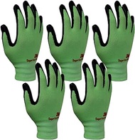 3M Comfortable Grip Nitrile Foam Coated Gardening Work Gloves Green (5pk)