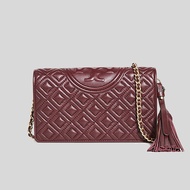 Tory Burch Fleming Wallet Crossbody In Claret 50263