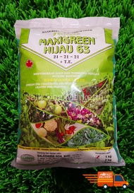 Maxigreen Hijau 63 Fertilizer (21-21-21+TE) Baja Subur 1 KG
