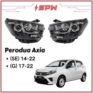 Perodua Axia Headlamp Headlight Projector Light Stripe Head Lamp Head Light SE G Spec 2014 2015 2016