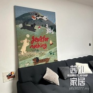 Hanging Mural Landscape American Niche Background Wall Living Room Art Decorative Painting Animal So