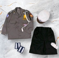 Baju Polisi Anak Laki Laki/Baju Polisi Anak Perempuan/Baju Seragam Polisi Anak TK/Seragam Polisi Ana