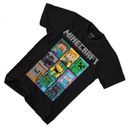 *Didi* TEE 2021 Minecraft Boys Video Game T-Shirt-Black And Green Creeper Face-Official Shirt707.2