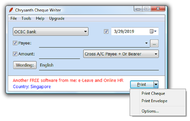 Cheque writer Software (MALAYSIA VERSION) CD FORMAT
