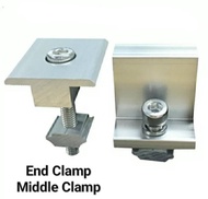 SOLAR CELL END Clamp &amp; MIDDLE Clamp 40mm อุปกรณ์ยึดแผงโซล่าเซลล์