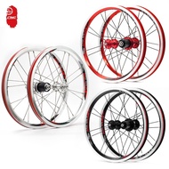 CNC Folding Bike Wheel Set 16 Inch Foldable Bicycle Wheels Disc / V Brake Wheelset Fit DOHON