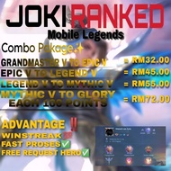 I'm selling Joki Mobile Legends MLBB Murah/MLBB Rank Boosting Service/ML Push Rank Free Request Hero