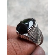 CINCIN PERMATA AKIK YAMAN HITAM ASLI